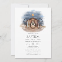 Invitación de Natividad de Navidad religiosa para