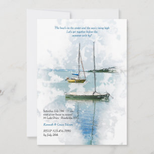 Invitación de navegación en el lago