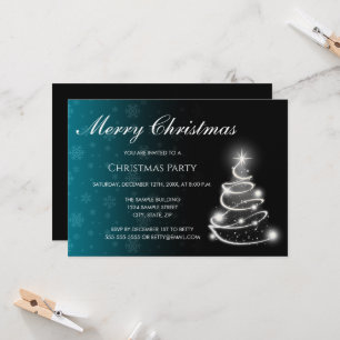 Invitación de Navidad con desvanecimiento de color