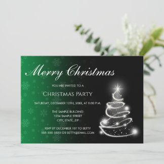 Invitación de Navidad con desvanecimiento de color