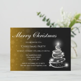 Invitación de Navidad con desvanecimiento de color