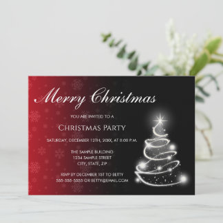Invitación de Navidad con desvanecimiento de color