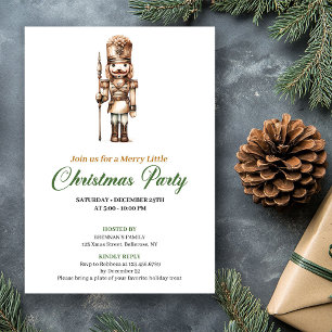 Invitación de Navidad de Colores Terrosos Neutros