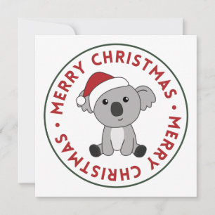 Invitación de Navidad de Koala Navidad Invierno An