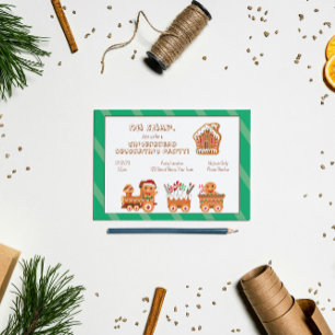 Invitación de Navidad de Pan de Jengibre Adorable