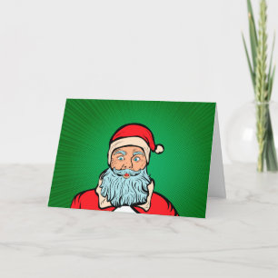 Invitación de Navidad de Papá Noel de Pop Art en e