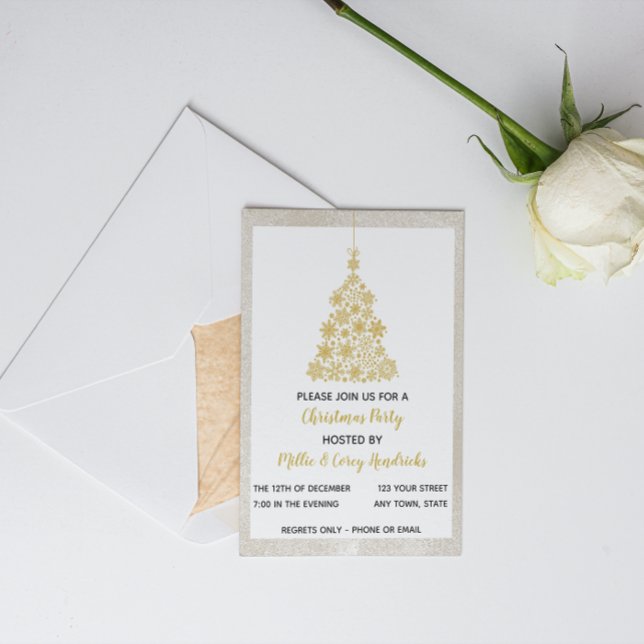 Invitación de Navidad de Plata y Oro (Subido por el creador)