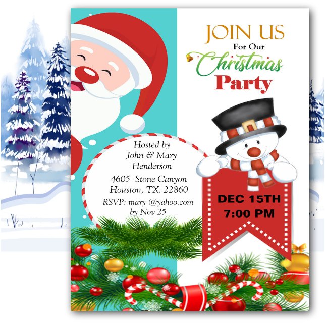 Invitación de Navidad de Santa entrometido (Subido por el creador)