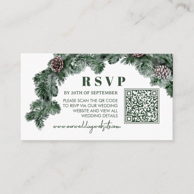 Invitación de Navidad de Vegetación Invernal (Anverso)