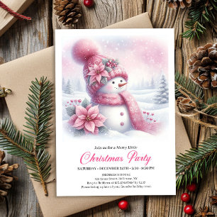 Invitación de Navidad editable para niños con muñe
