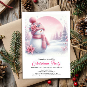 Invitación de Navidad Editable para Niños con Muñe