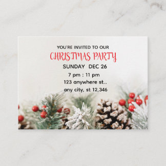 Invitación de Navidad elegante