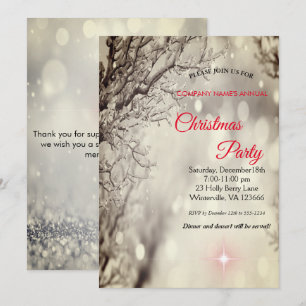 Invitación de Navidad elegante y festiva