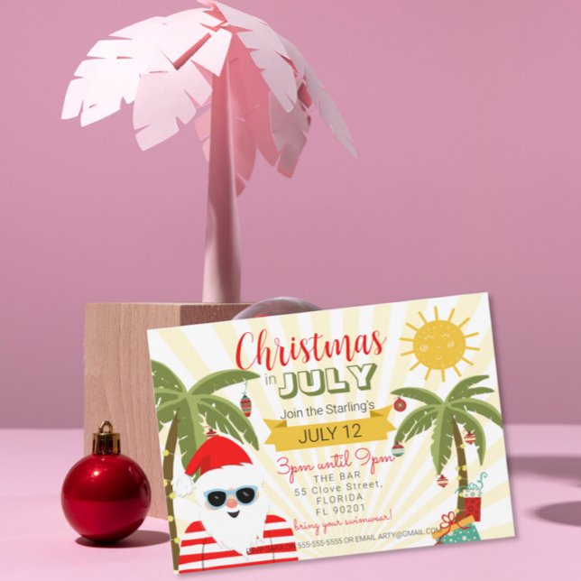 Invitación de Navidad en julio, Invitación de fies (Subido por el creador)