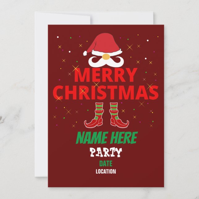 INVITACIÓN DE NAVIDAD FELIZ (Anverso)