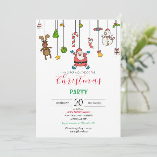 Invitación de Navidad imprimible moderna 