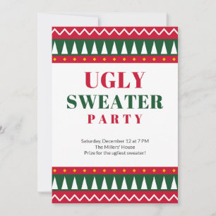 Invitación de Navidad para Fiesta de Jersey Feo Ro