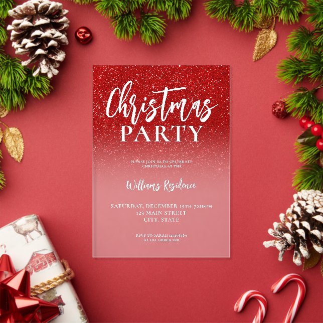Invitación de Navidad para Fiesta de Vacaciones El (Insitu (Vacaciones))