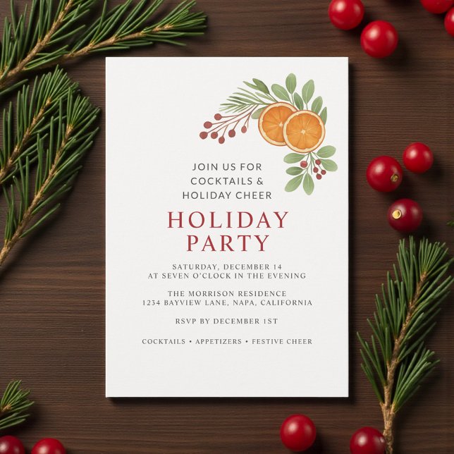 Invitación de Navidad para Fiesta Navideña Minimal (Subido por el creador)