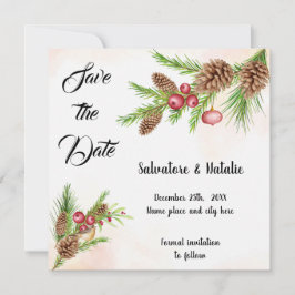 Invitación de Navidad para Guardar la Fecha