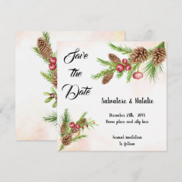 Invitación de Navidad para guardar la fecha
