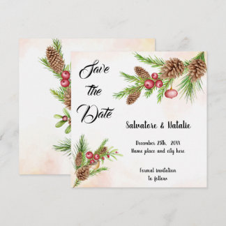 Invitación de Navidad para guardar la fecha
