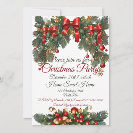 Invitación de Navidad personalizable