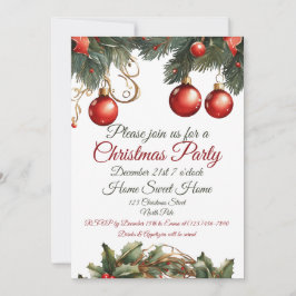 Invitación de Navidad personalizable