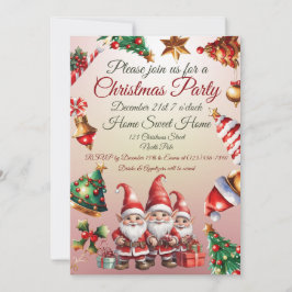 Invitación de Navidad personalizable