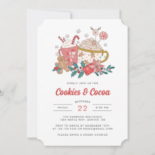 Invitación de Navidad Retro Holiday