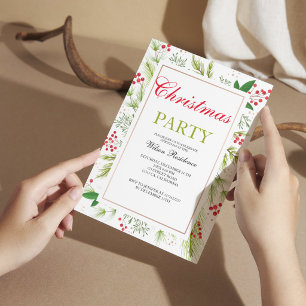 Invitación de Navidad Vintage