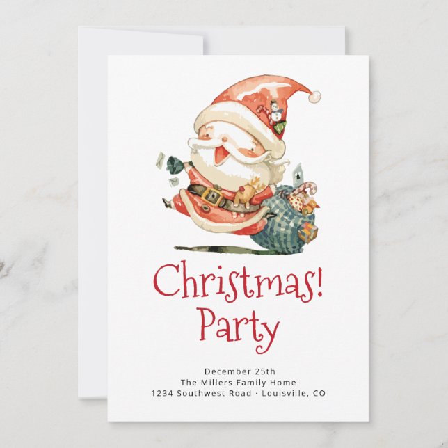 Invitación de Navidad y Año Nuevo de la época de S (Anverso)