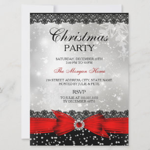 Invitación de Navidad y vacaciones de plata con en