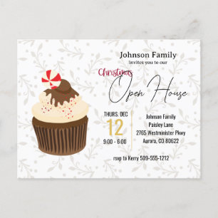Invitación de navidades a la casa abierta u otra