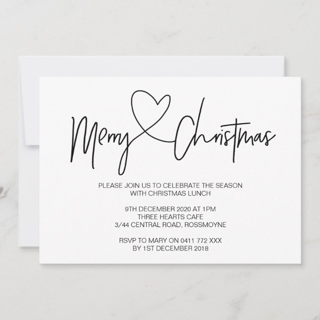 Invitación de Navidades a la fiesta de los navidad (Anverso)