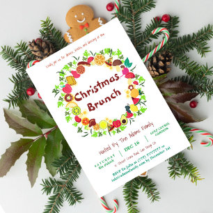 Invitación de navidades Barbeque Brunch