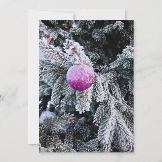 Invitación de navidades con árbol y juguete de Nav (Anverso)