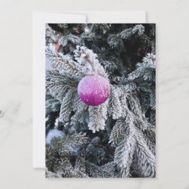 Invitación de navidades con árbol y juguete de Nav