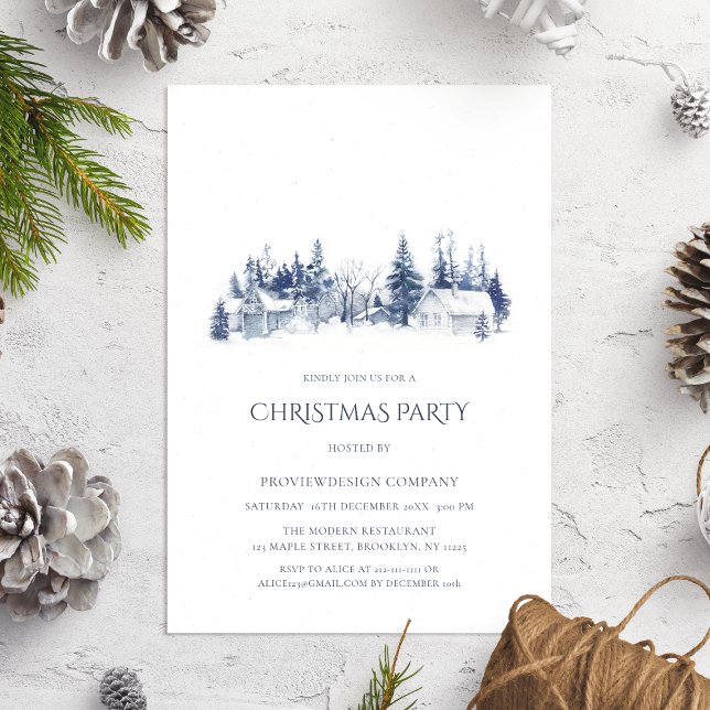 Invitación de Navidades corporativos Fiesta Blue V (Subido por el creador)