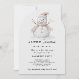 Invitación de Navidades de Baby Shower de un peque