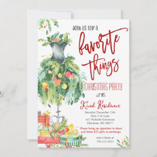 Invitación de Navidades de cosas favoritas