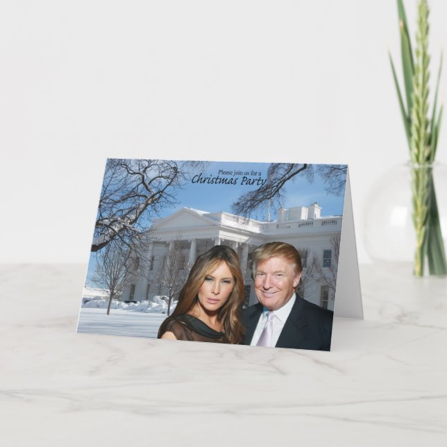 Invitación de Navidades de Donald y Melania (Anverso)
