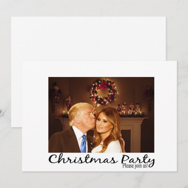Invitación de Navidades de Donald y Melania (Anverso / Reverso)