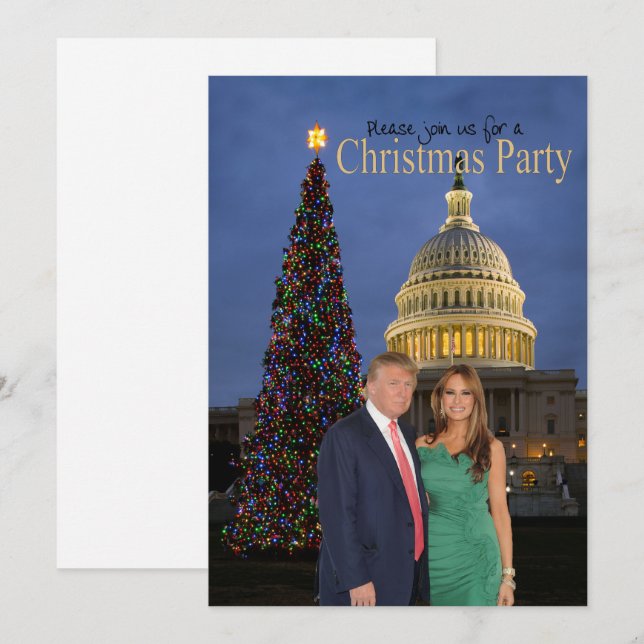 Invitación de Navidades de Donald y Melania (Anverso / Reverso)