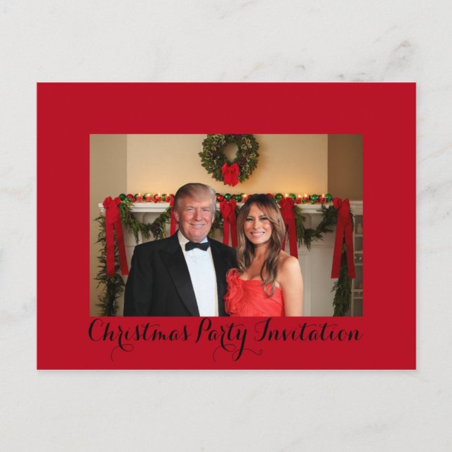 Invitación de Navidades de Donald y Melania (Anverso)