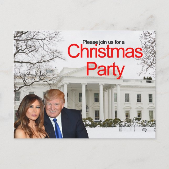 Invitación de Navidades de Donald y Melania (Anverso)