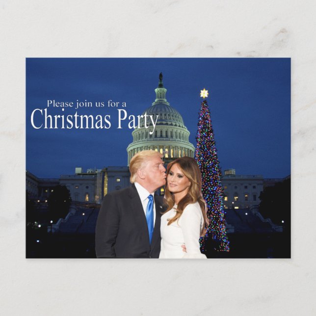 Invitación de Navidades de Donald y Melania (Anverso)