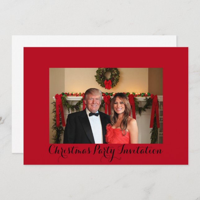 Invitación de Navidades de Donald y Melania (Anverso / Reverso)