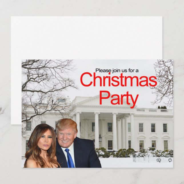 Invitación de Navidades de Donald y Melania (Anverso / Reverso)