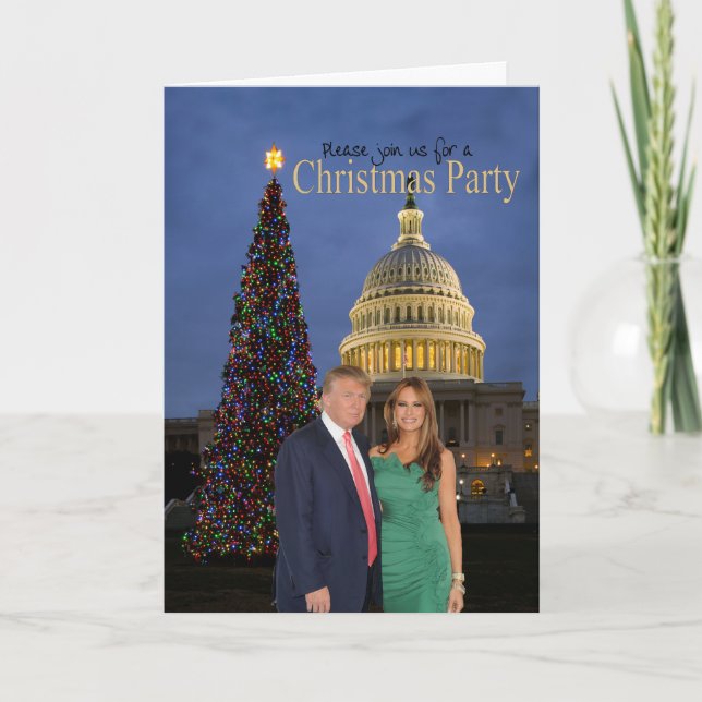 Invitación de Navidades de Donald y Melania (Anverso)